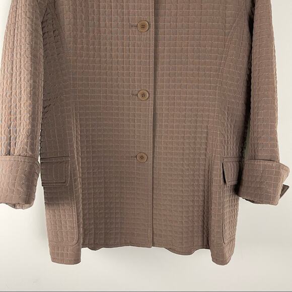 Vintage Espirit brown quilted button cottagecore coastal barn jacket large - Picture 3 of 8